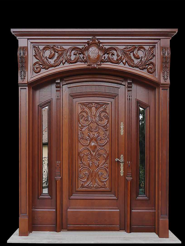 Teak Wood Hand Carved Wooden Door