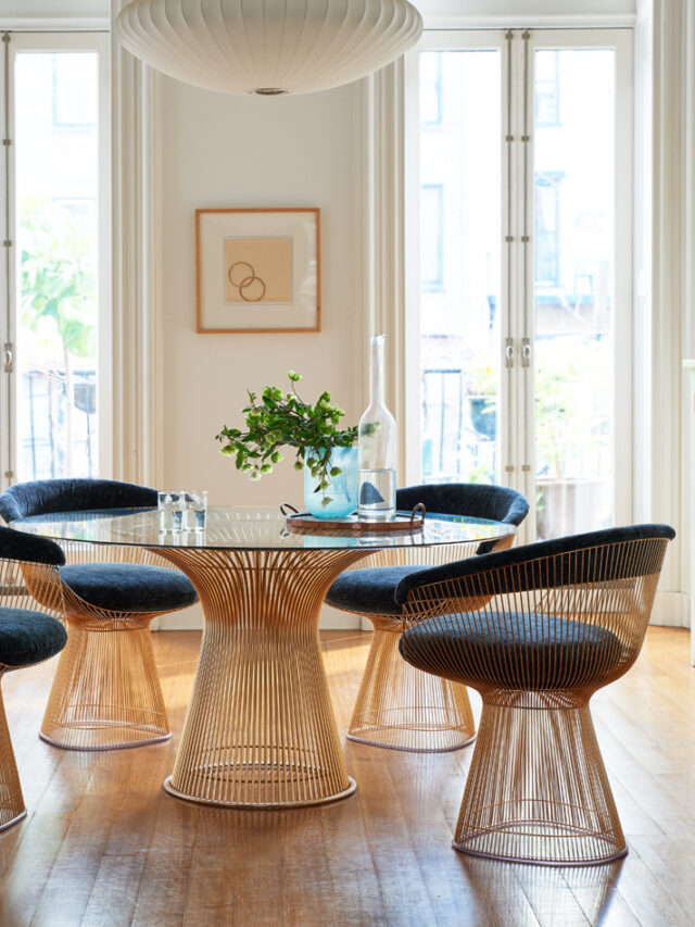 platner-chairs-and-table-mid-century-modern-dining-room-sets